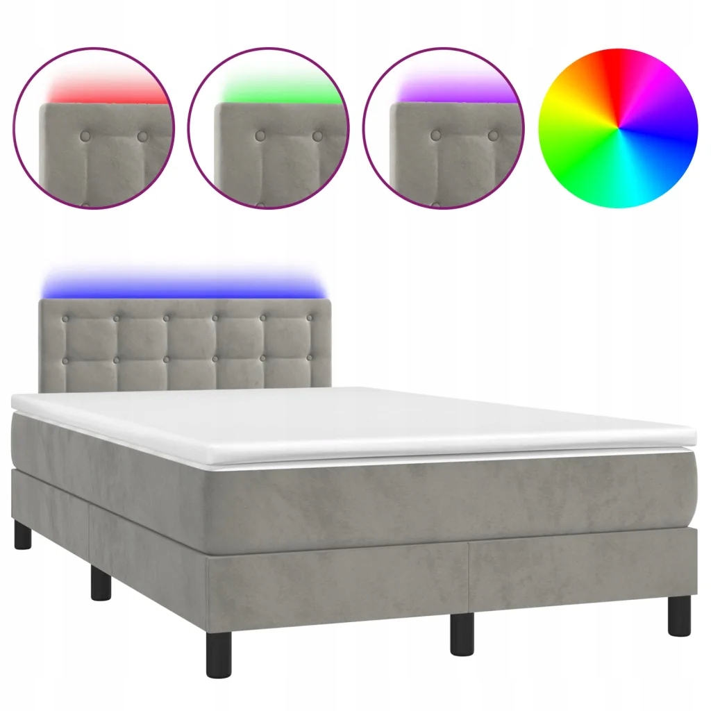 Postel VidaXL 8720287381570 120x200 odstínů šedé