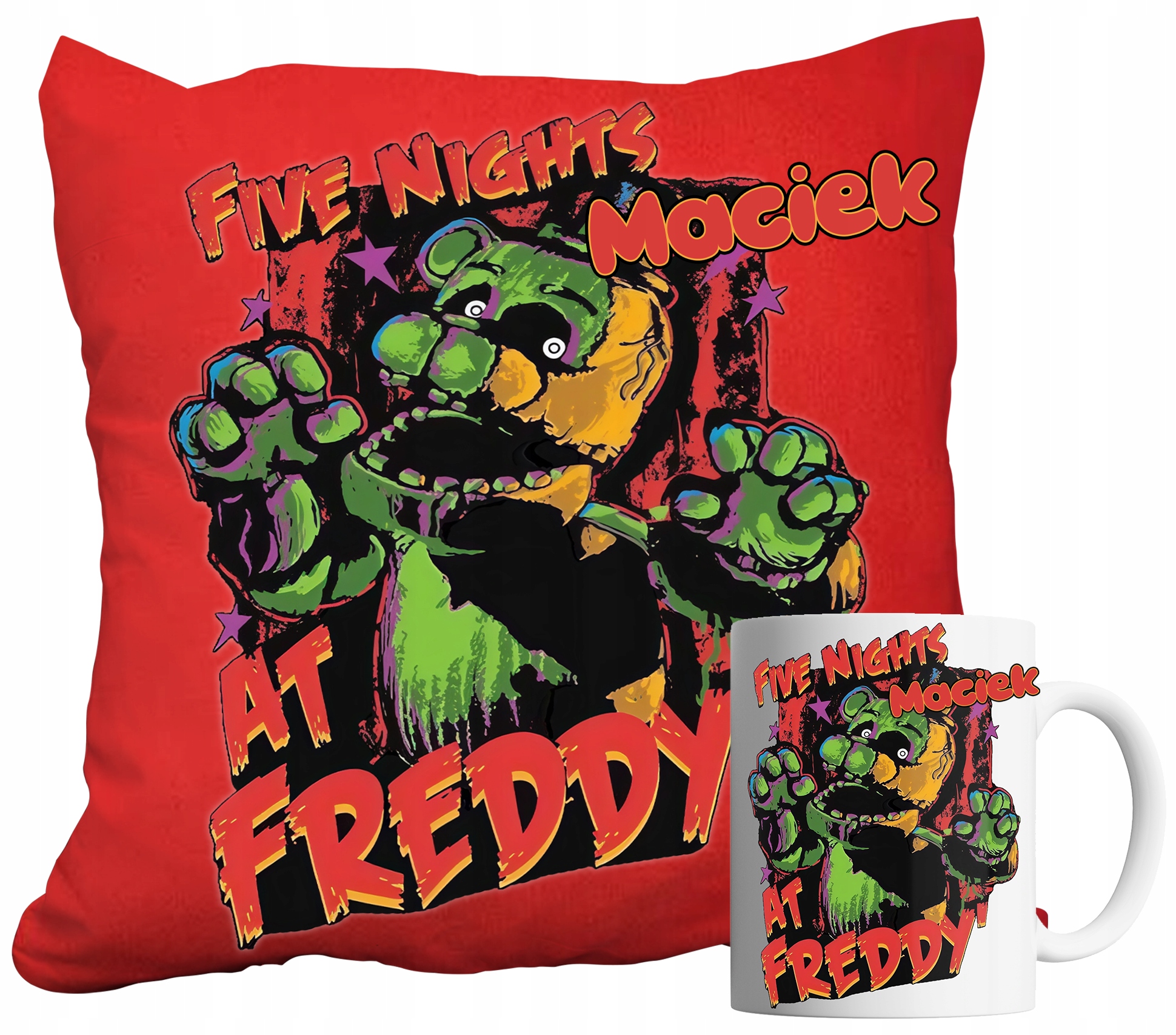 Set Hrnek A Polštář Červený Five Nights At Freddys Freddy Fnaf Jméno
