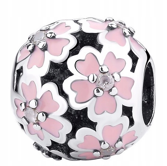 

Koralik Charms Beads zawieszka kwiatuszki srebro92