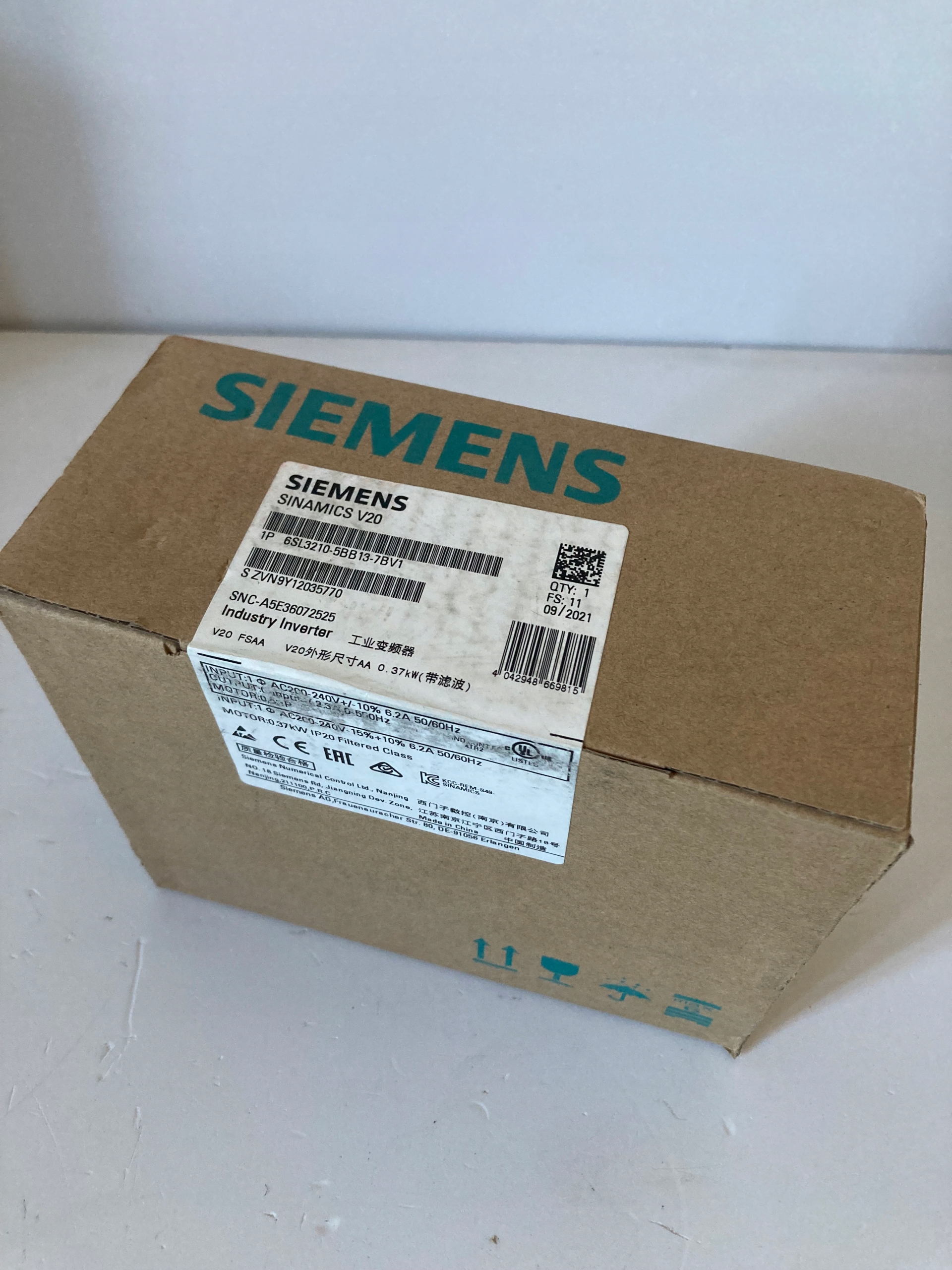 6SL3210-5BB13-7BV1 Siemens, VFDs & Frequency Converters
