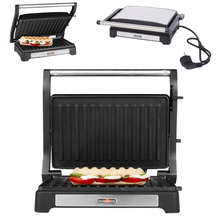 Kontaktowy grill elektryczny Contact Grill Rvs Inox 1000W Tristar