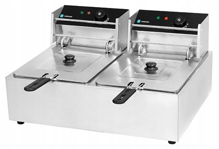 Gastronomická fritéza dvojitá 2x 6L 5kW 230V Fritéza 12L HKN-FR66L