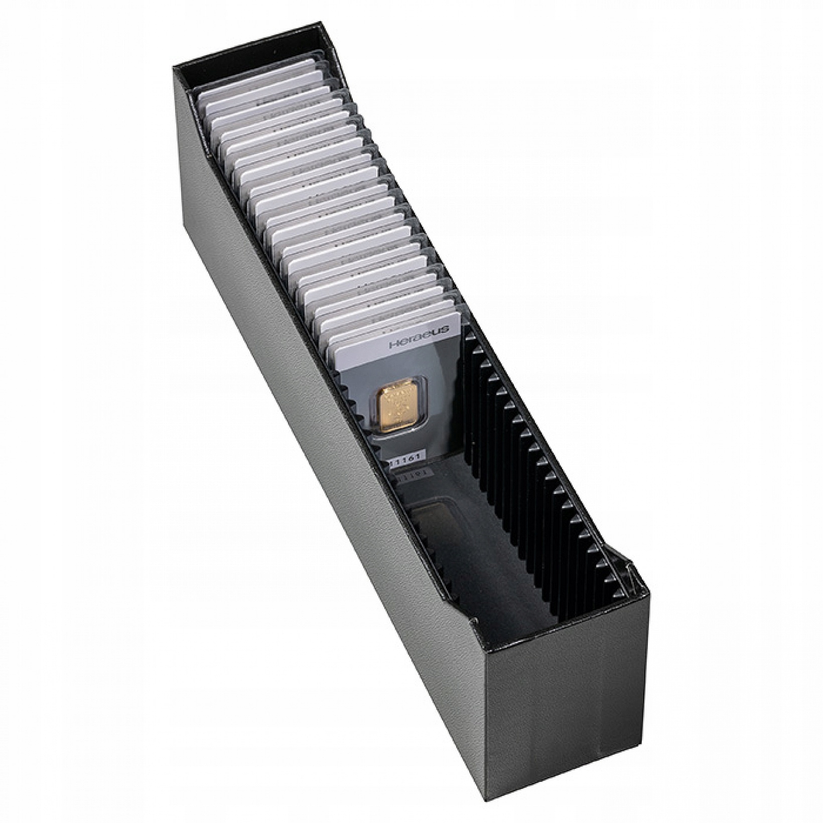 Kazeta Logik na 40 zlatých/coincard s vertikálním slitkem Leuchtturm