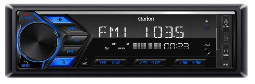 Clarion P11 Bluetooth autorádio MP3 Aux Usb Rca x6 subw