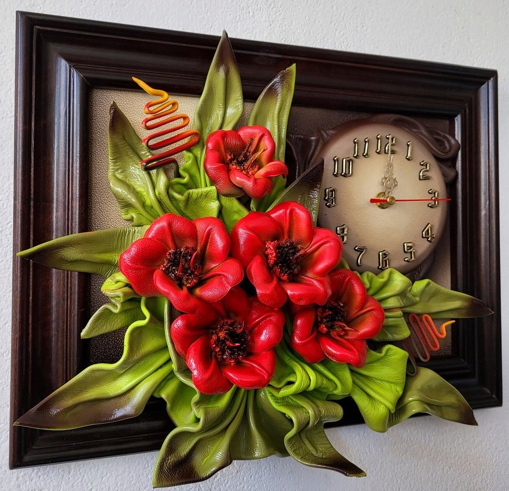 dla kobiety Jubileusz urodziny Emeryturę obraz z zegarem Rękodzieło