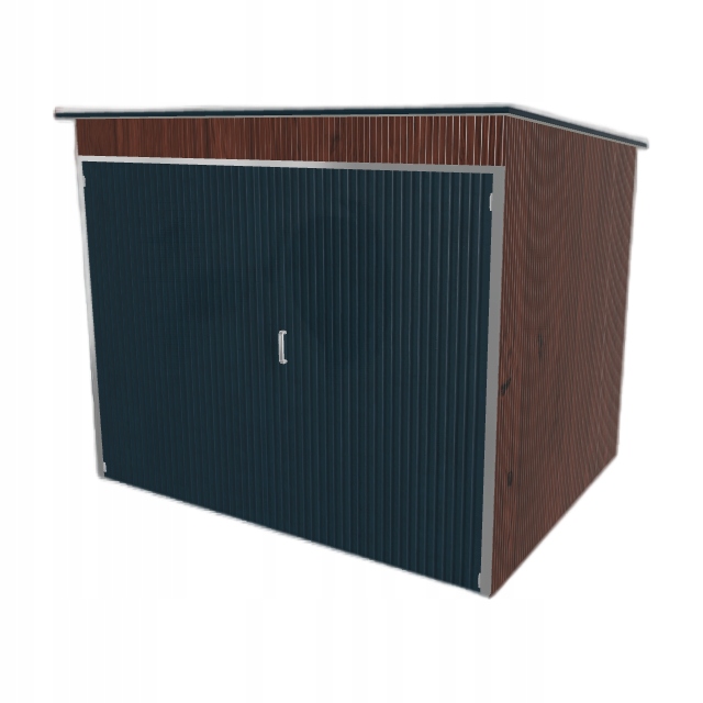 Domeček na nářadí 2.5 x 2 m, spád dozadu, tmavý ořech