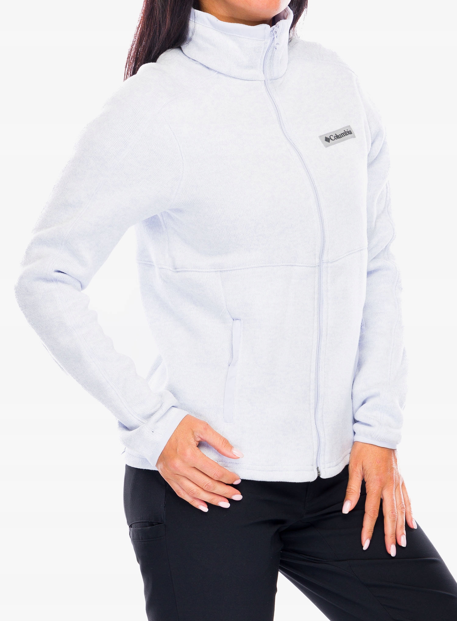 Mikina fleecová Columbia Sweater Weather Full Zip II snowdrift/modrá