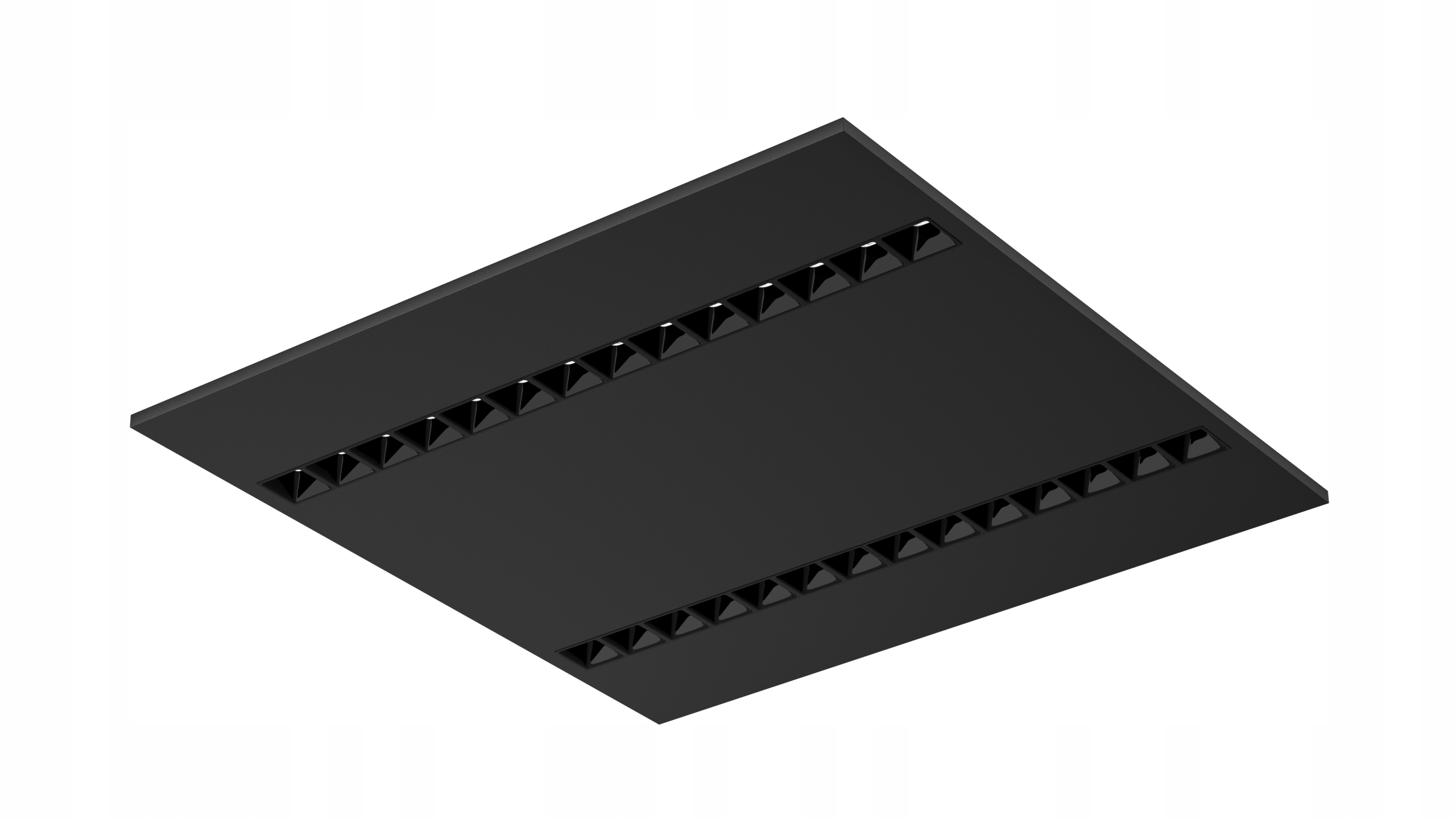 Nástenný Led panel OptiLux CRI>90 40W 5600 lm 60x60 2v1, plne čierny