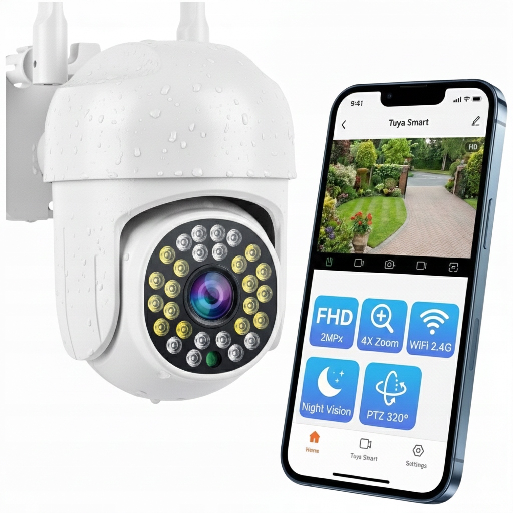 Otočná 5G Venkovní Ip Wifi Kamera Full Hd Tuya