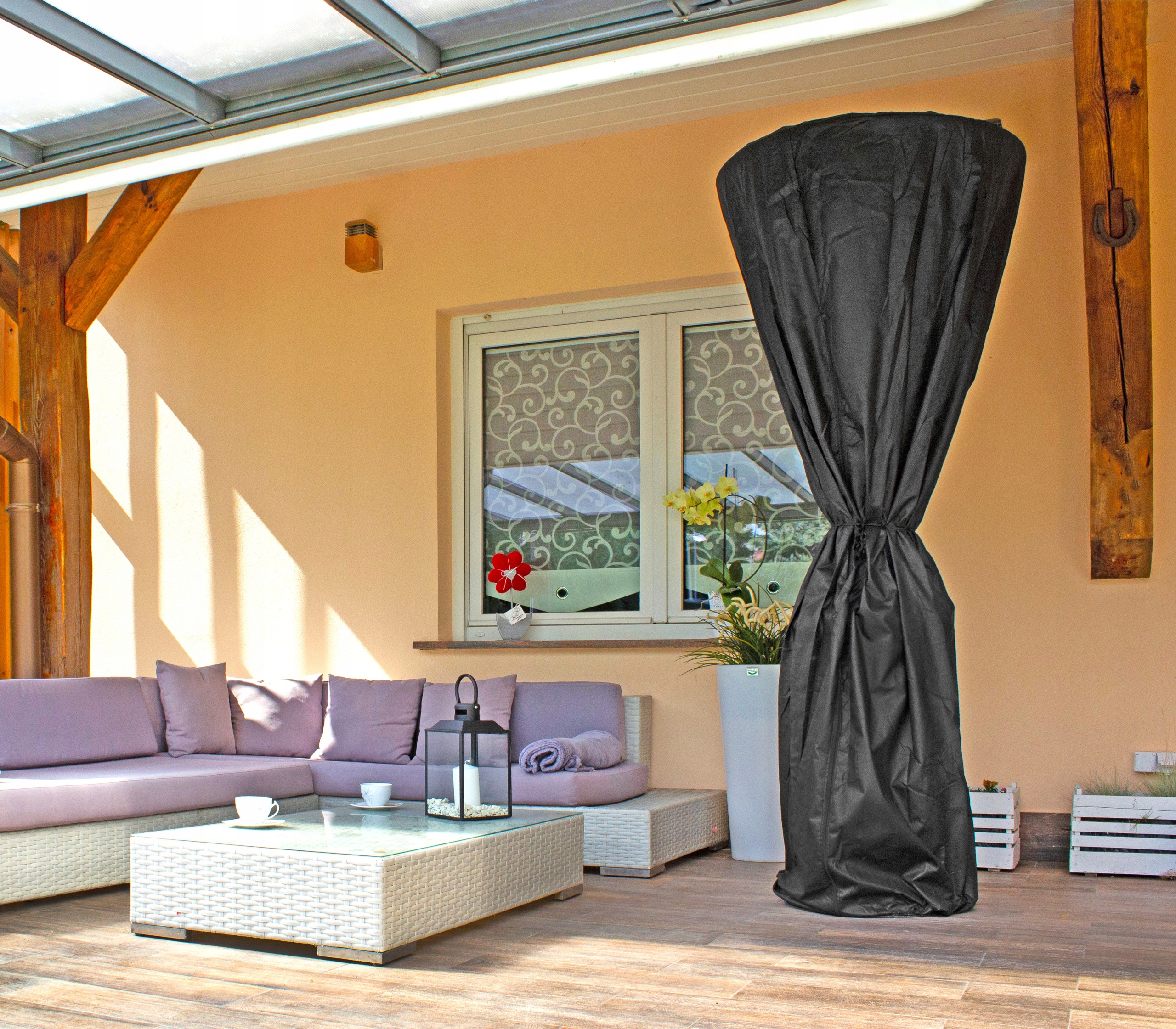 POKROWIEC DO PARASOLA GRZEWCZEGO ZE SZKLANĄ RURĄ i ZWYKŁE UNIWERSALNY 220cm Kod producenta POKROWIEC DO PARASOLA THG I FLAME HEATER