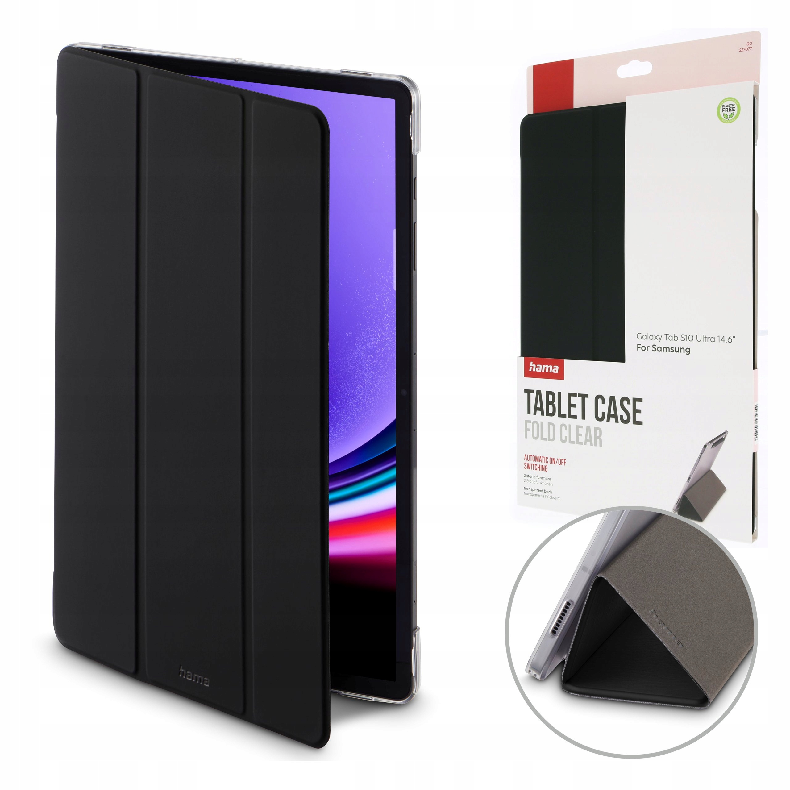 Hama Etui Pokrowiec Fold Clear Do Samsung Galaxy Tab S10 Ultra 14.6" Czarne
