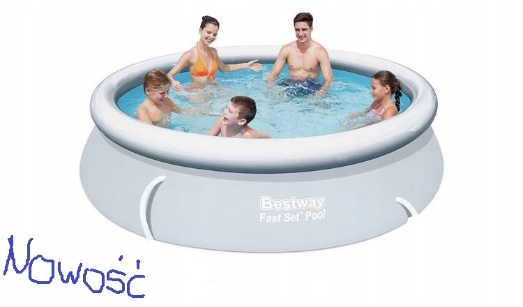 Basen 305x76 rozporowy wzmacniany szary