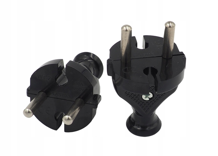 PLASTROL WTYCZKA PROSTA ROZBIERALNA CZARNA WT-2