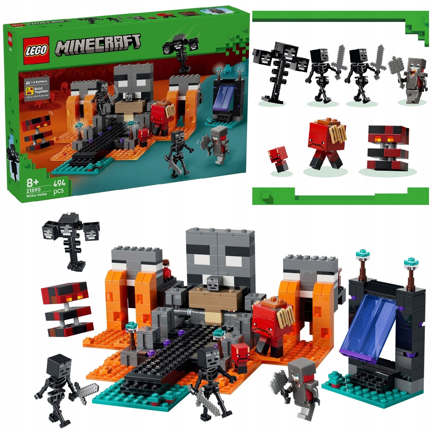 LEGO MINECRAFT 21590 WALKA Z WITHEREM KLOCKI + KATALOG LEGO W WERSJI PDF
