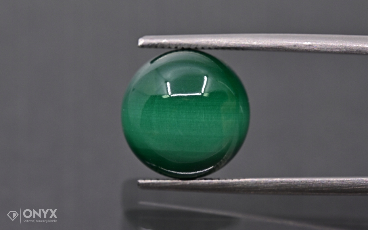 Malachit kabošon kulatý fi 11,5 mm