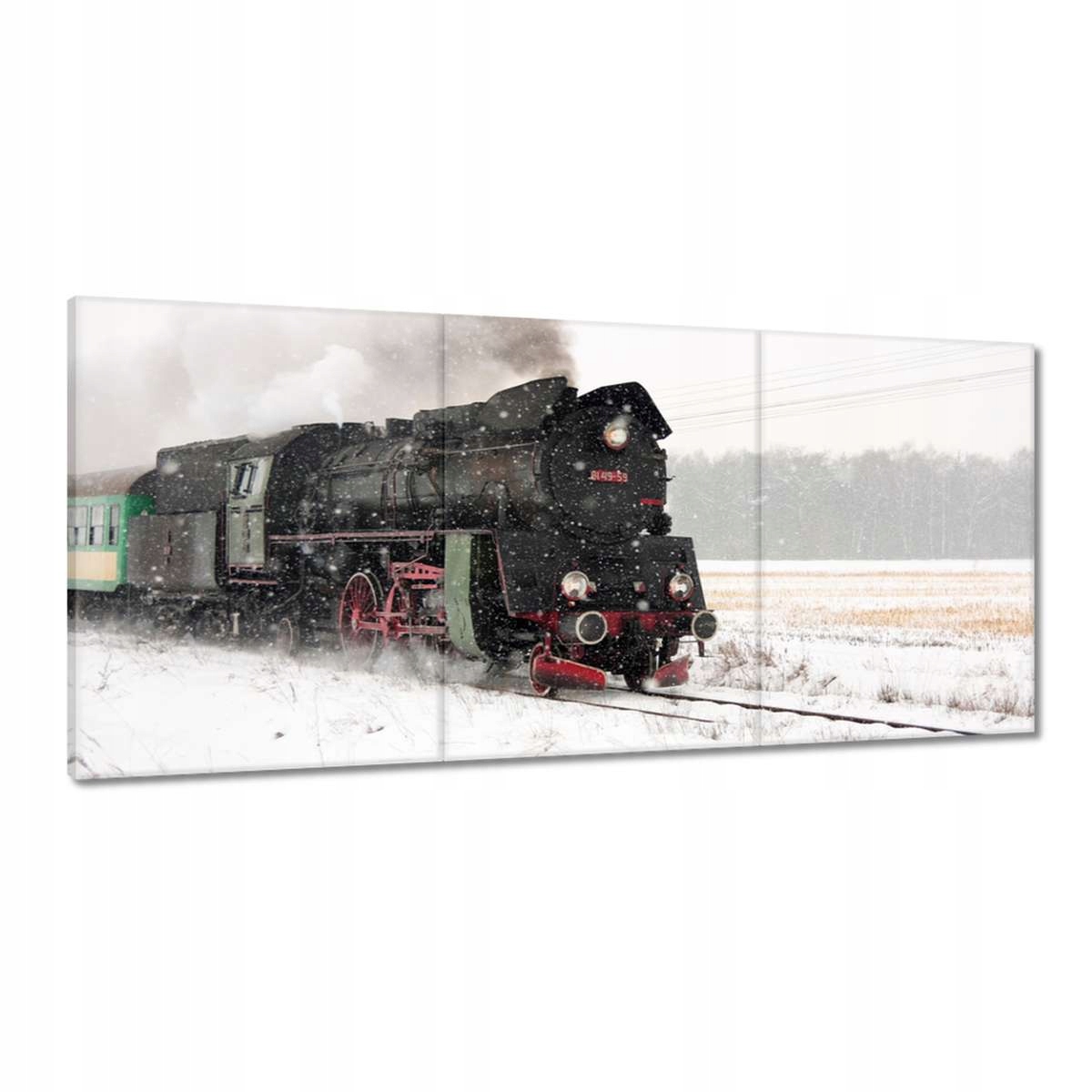 Obrazy 210x100 Vlak Ol49-59 v zime