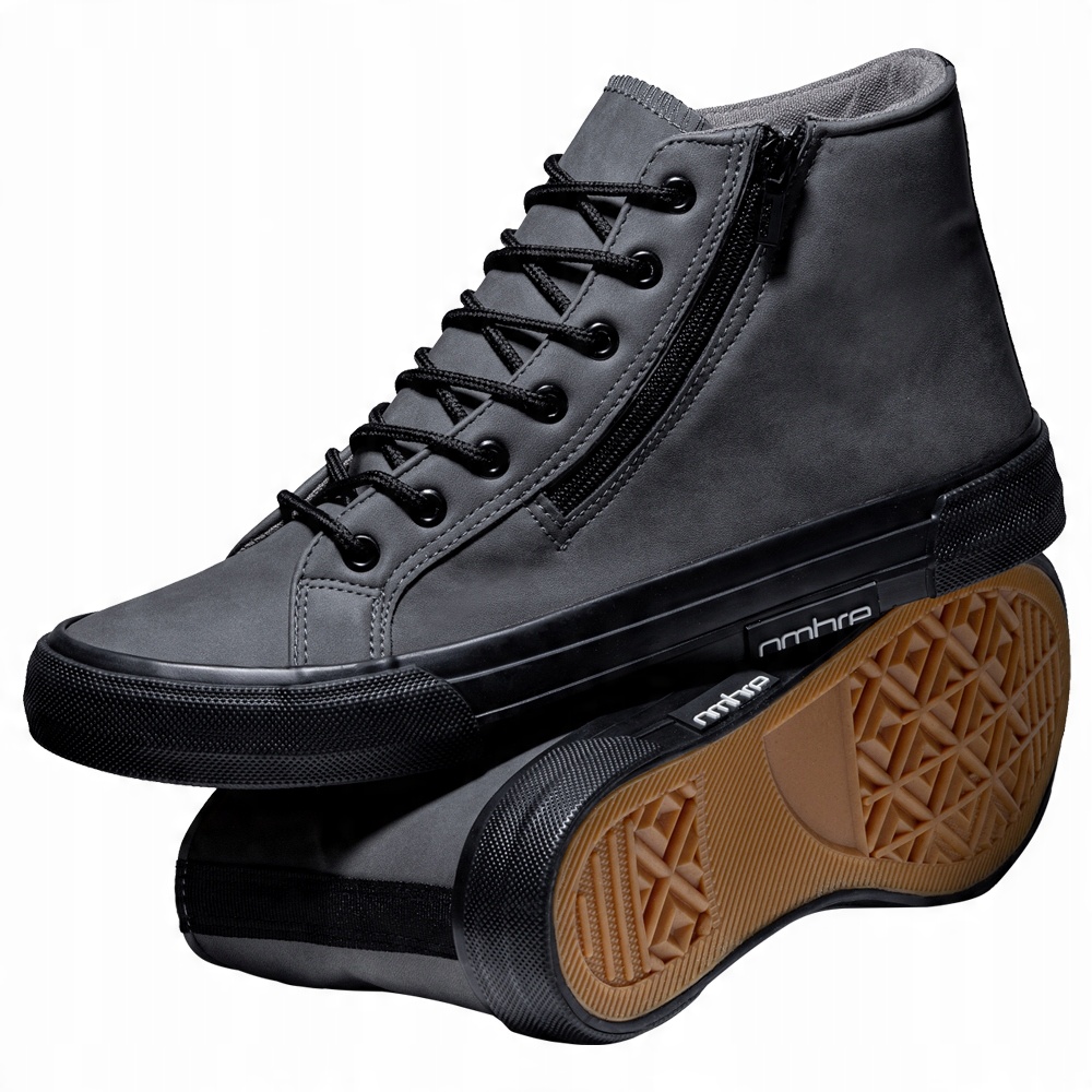 

Trampki męskie sneakersy wysokie T352 grafitowe 44