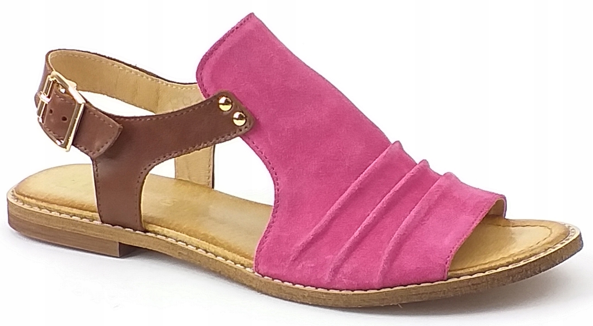 

Nessi 21707 Sandały Damskie Skórzane Fuxia 39