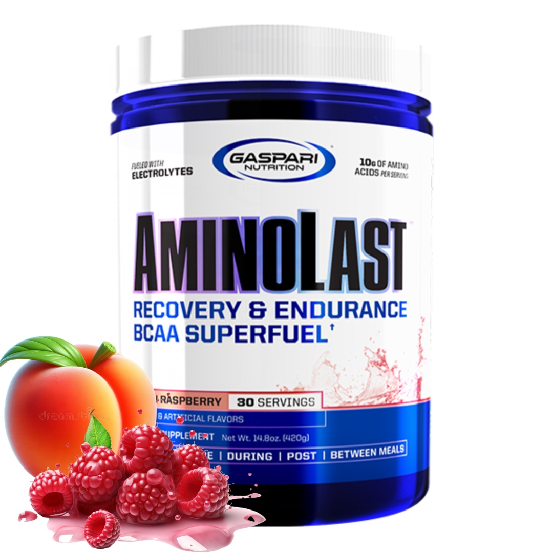 Gaspari Nutrition AminoLast 420 g příchuť broskev-malina aminokyseliny Bcaa