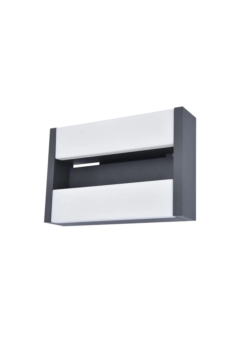 Led nástěnná fasádní lampa moderní antracit teplé světlo IP54 Lutec