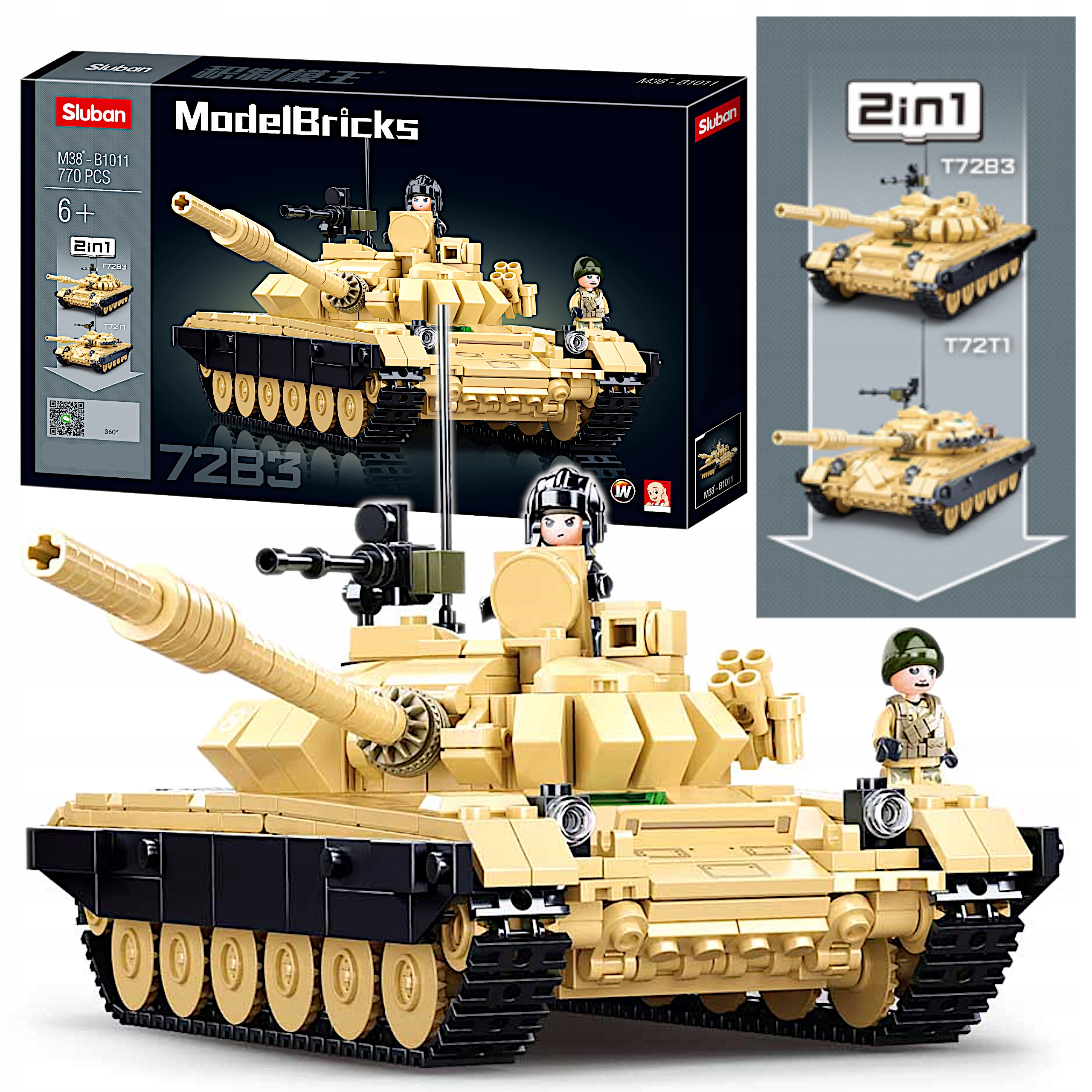 

Klocki Duży Czołg T72 Wojsko Armia 2w1 opak. Cobi