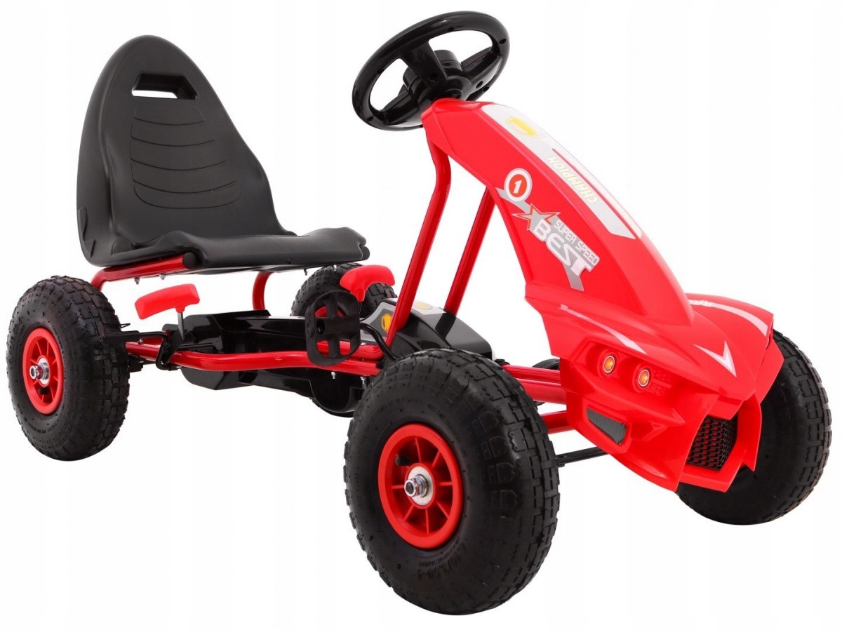 Gokart Dla Dzieci pompowane koła Champion tablica imienna Prawko JAZDy