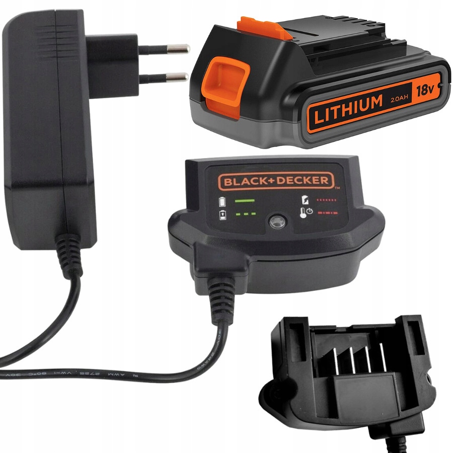 

Black Decker Zestaw ładowarka akumulator 2Ah 18V