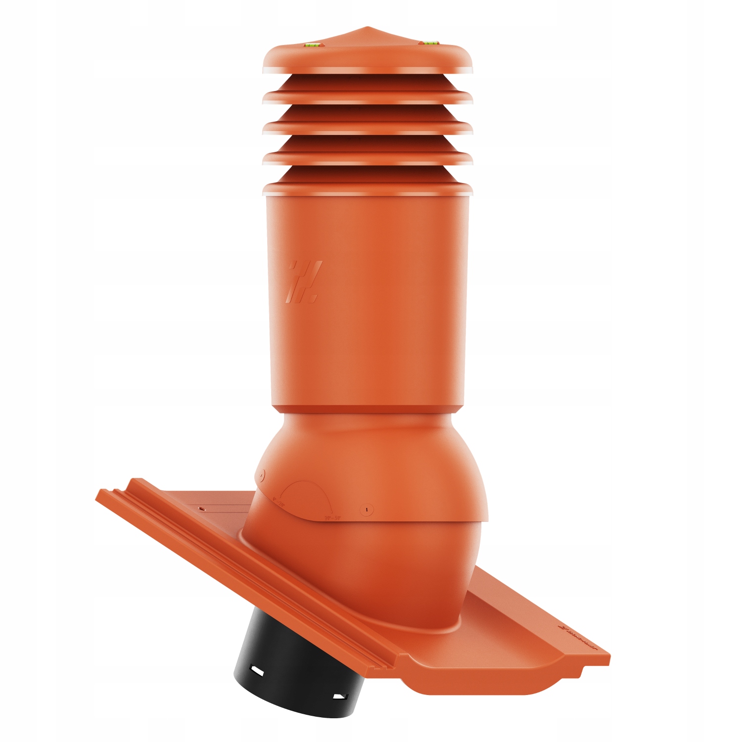 větrací komín Izolovaný HiVent fi150 Creaton Kioto Červený Planar