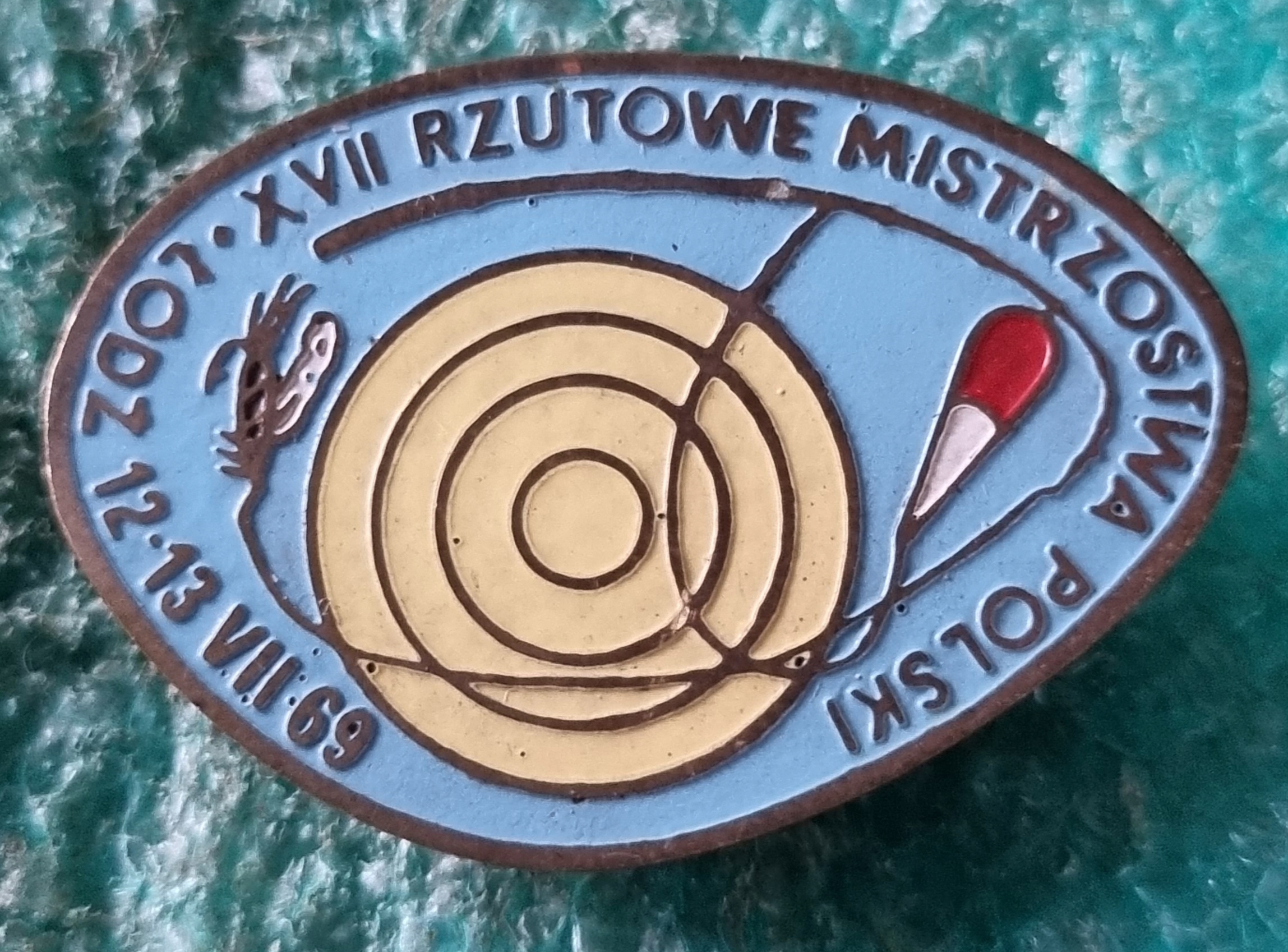 ODZNAKA XVII RZUTOWE MISTRZOSTWA POLSKI PZW ŁÓDŹ 1969