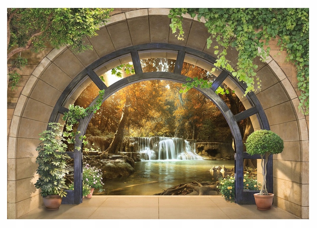 

Fototapeta 3D Wodospad Optyczna Tunel Las 312x219