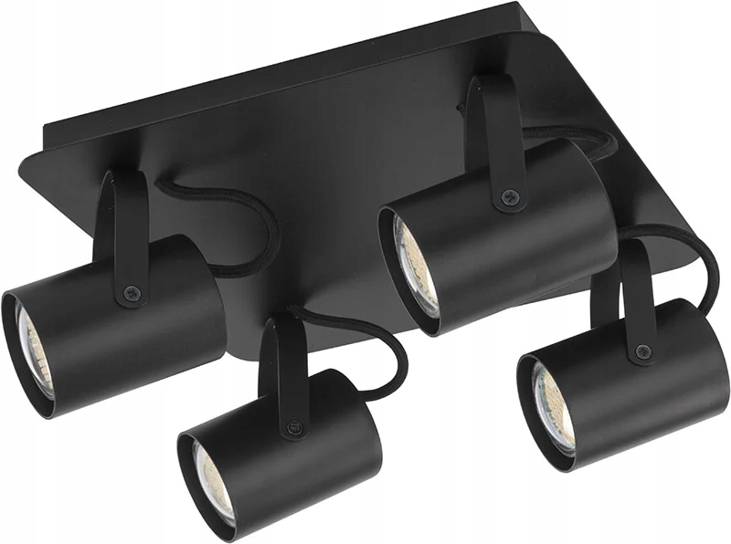 Stropný reflektor 4xGU10 25W čierny nastaviteľný Sigma Lighting