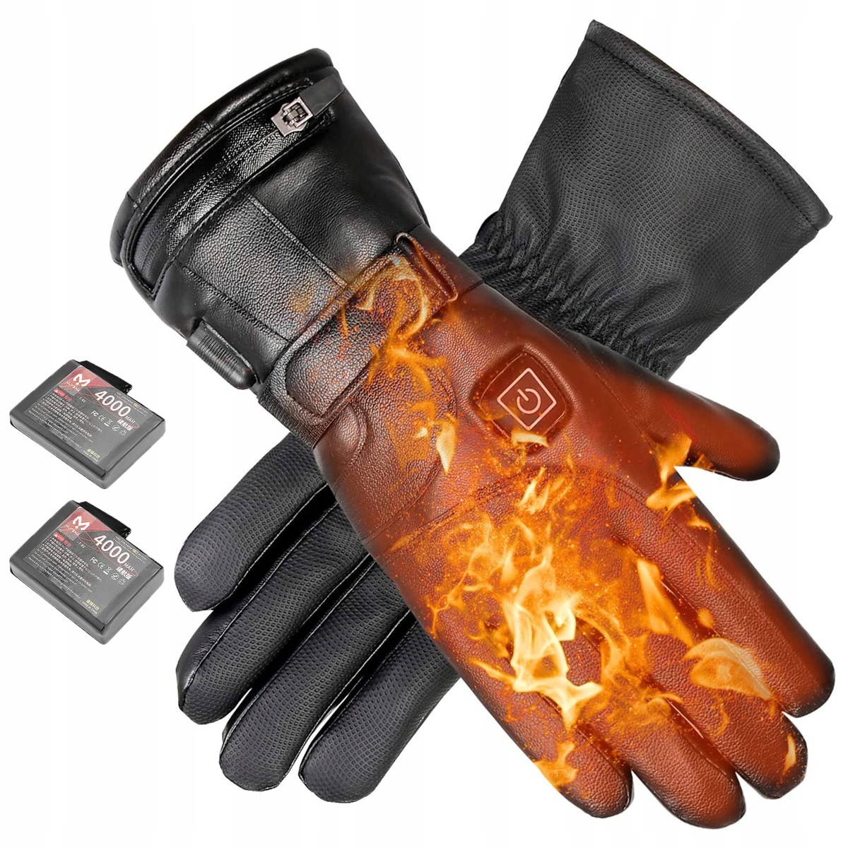 Vyhřívané Dotykové Rukavice Pro Muže S Chytrým Telefonem, Rukavice S Baterií 4000 Mah
