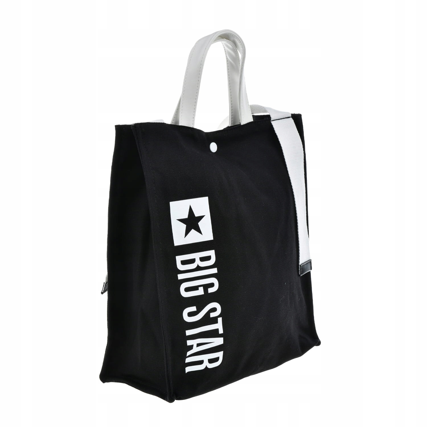 Damska materiałowa torebka na ramię Big Star NN574002 czarna 10l