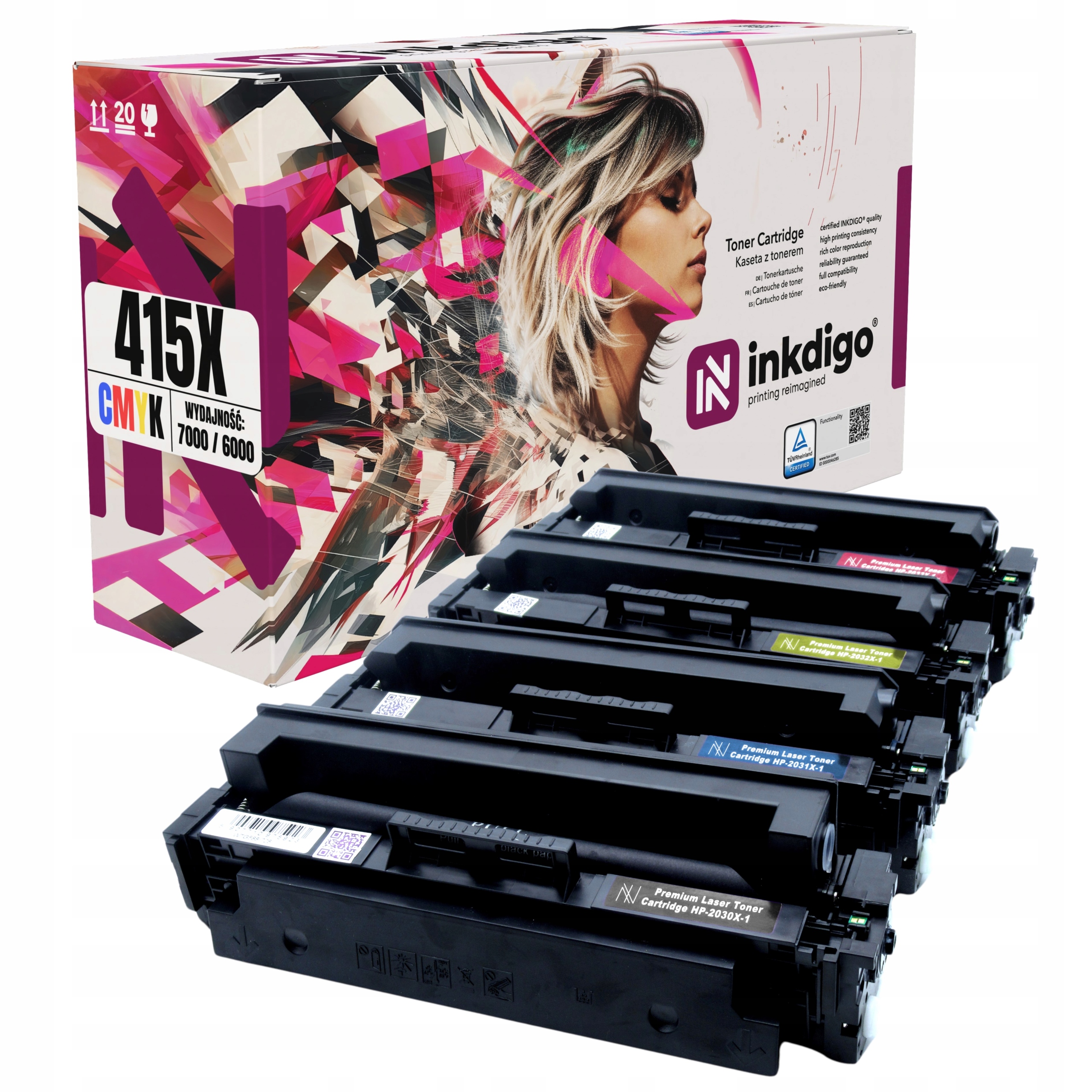 Sada náhradních tonerů Cmyk pro W2030X 415X M454DN M479DW M479FDW