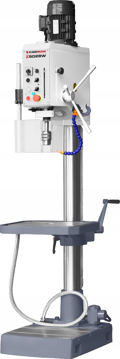 PRZEMYSŁOWA WIERTARKA KOLUMNOWA SŁUPOWA CORMAK Z5028W 1,1kW MK3 CHŁODZENIE