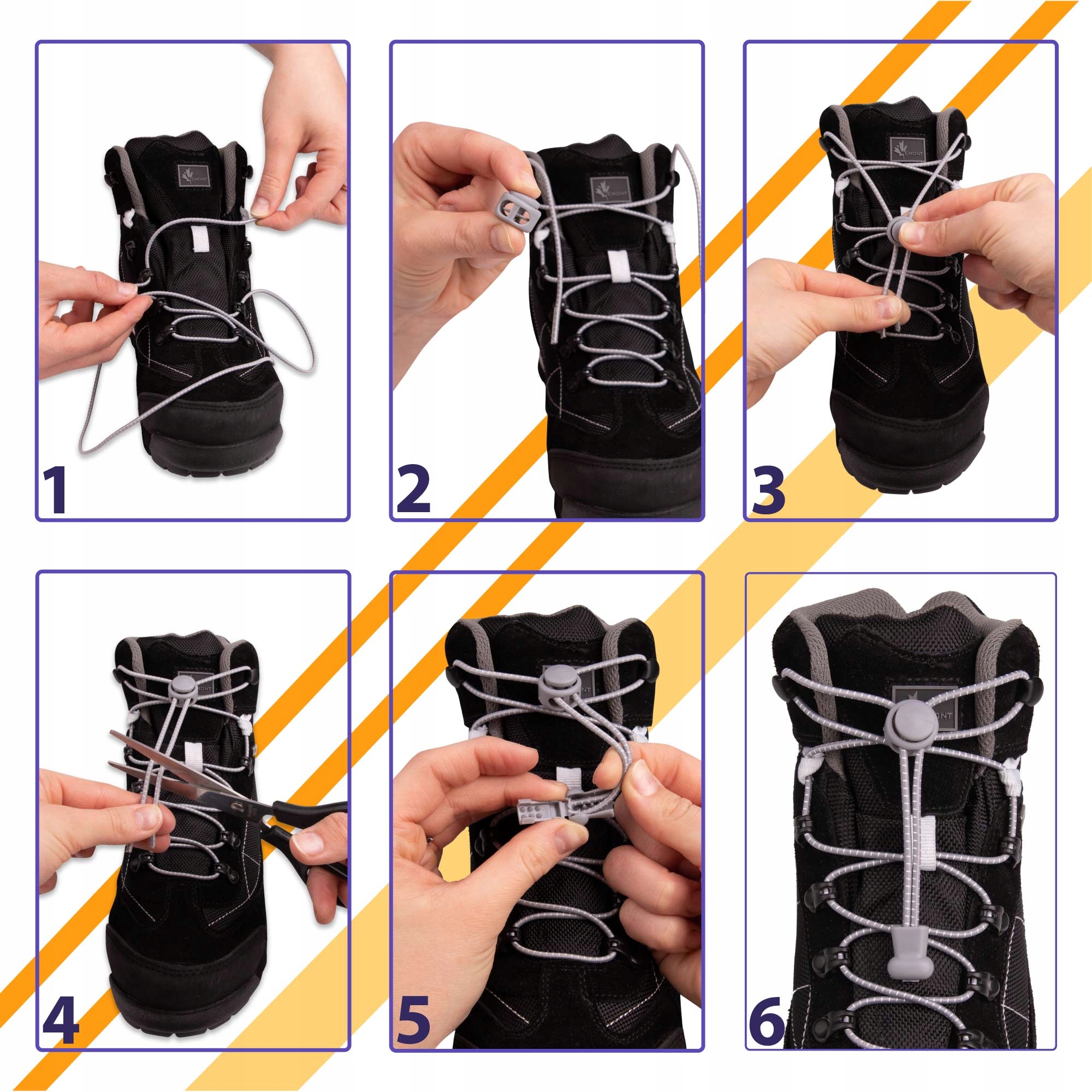 Sznurowadła do butów bez wiązania dziecięce Kolor niebieski