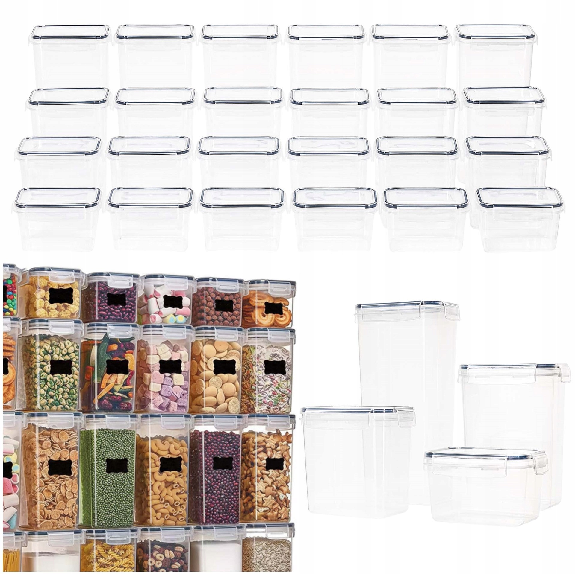 Sada Kuchynských Nádob Na Potraviny S Pokrievkou x24 Boxov