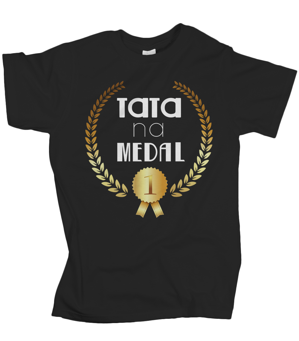 

Koszulka męska Tata na medal prezent dla ojca 4XL