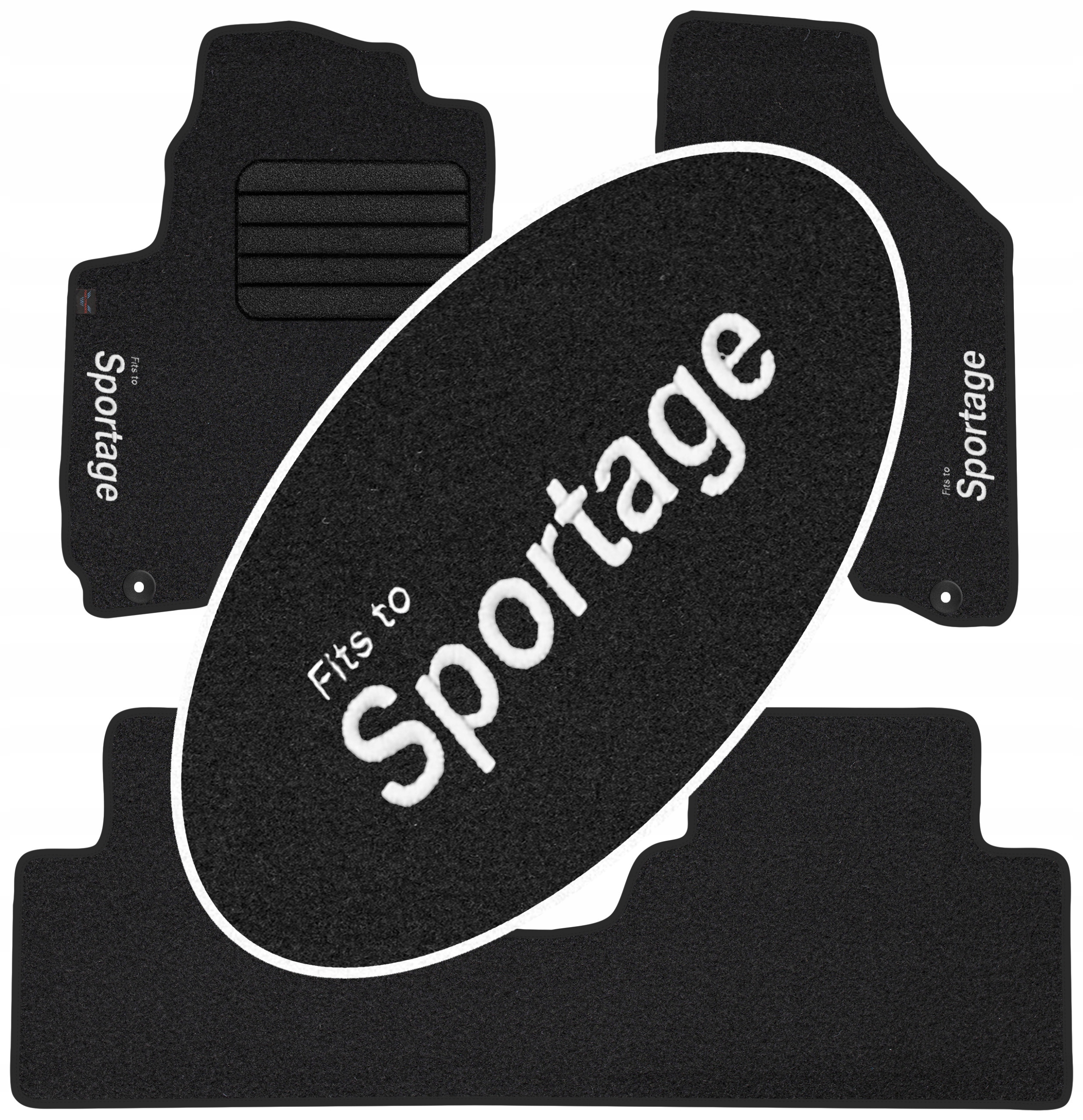 

Kia Sportage II 2004-2010 Welurowe z Haftem