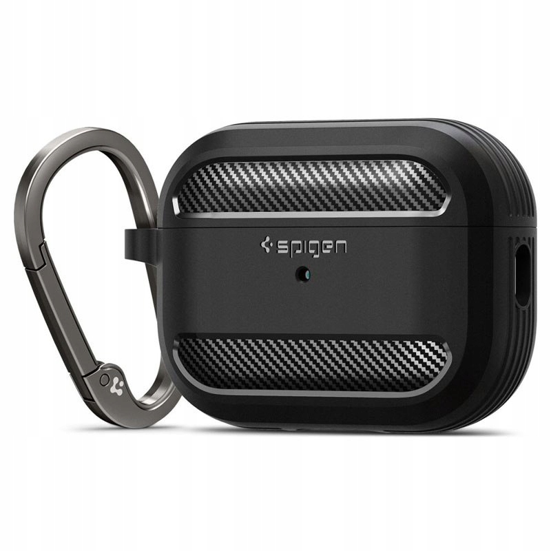 Spigen Rugged Armor Etui do Apple Airpods Pro 1 2 (Czarny)