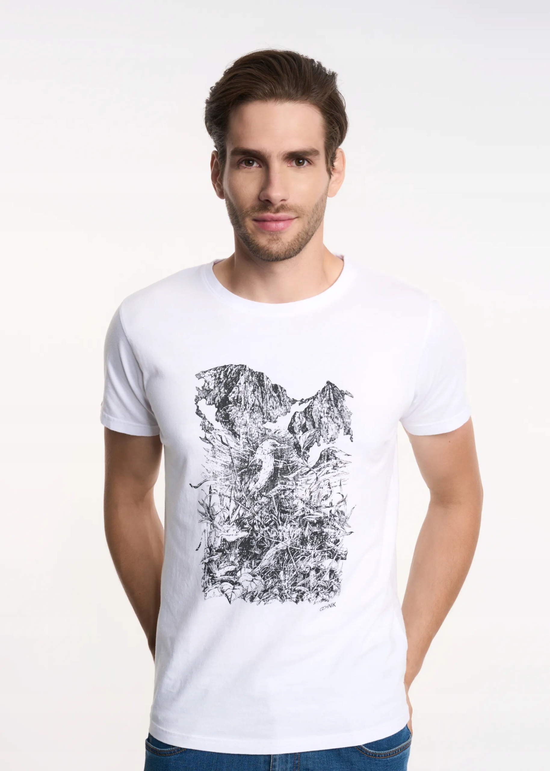 

Ochnik T-shirt męski z nadrukiem TSHMT-0079-12 M