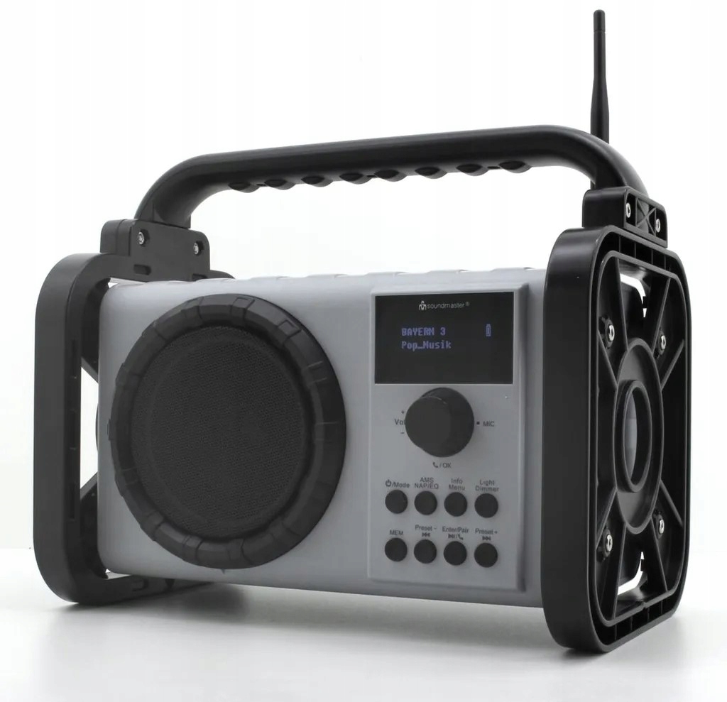 Soundmaster DAB80SG Stavební rádio odolné Fm Dab+ Bluetooth svítilna
