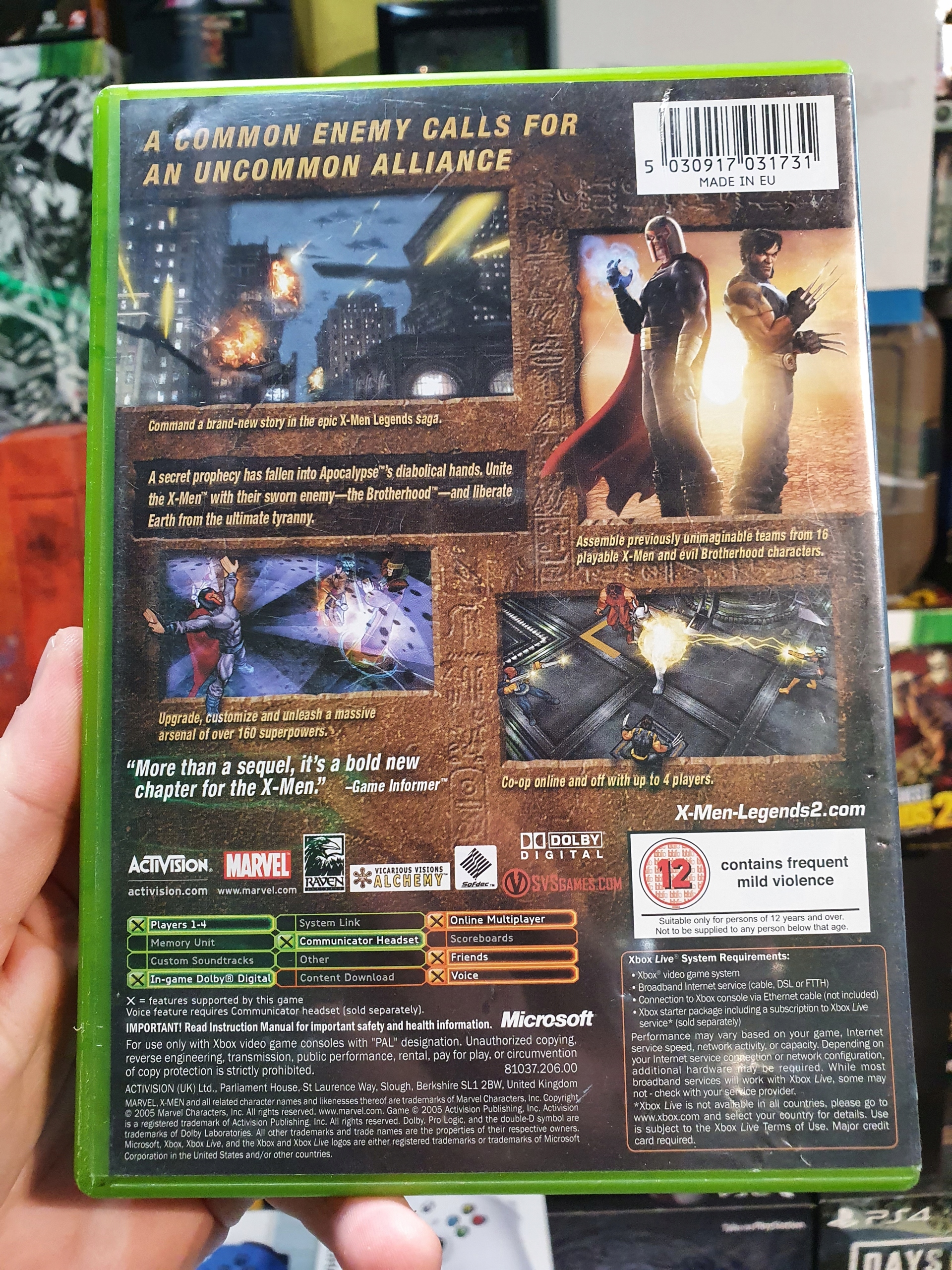 X-MEN LEGENDS II RISE OF APOCALYPSE XBOX 3xA Tematyka gry akcji