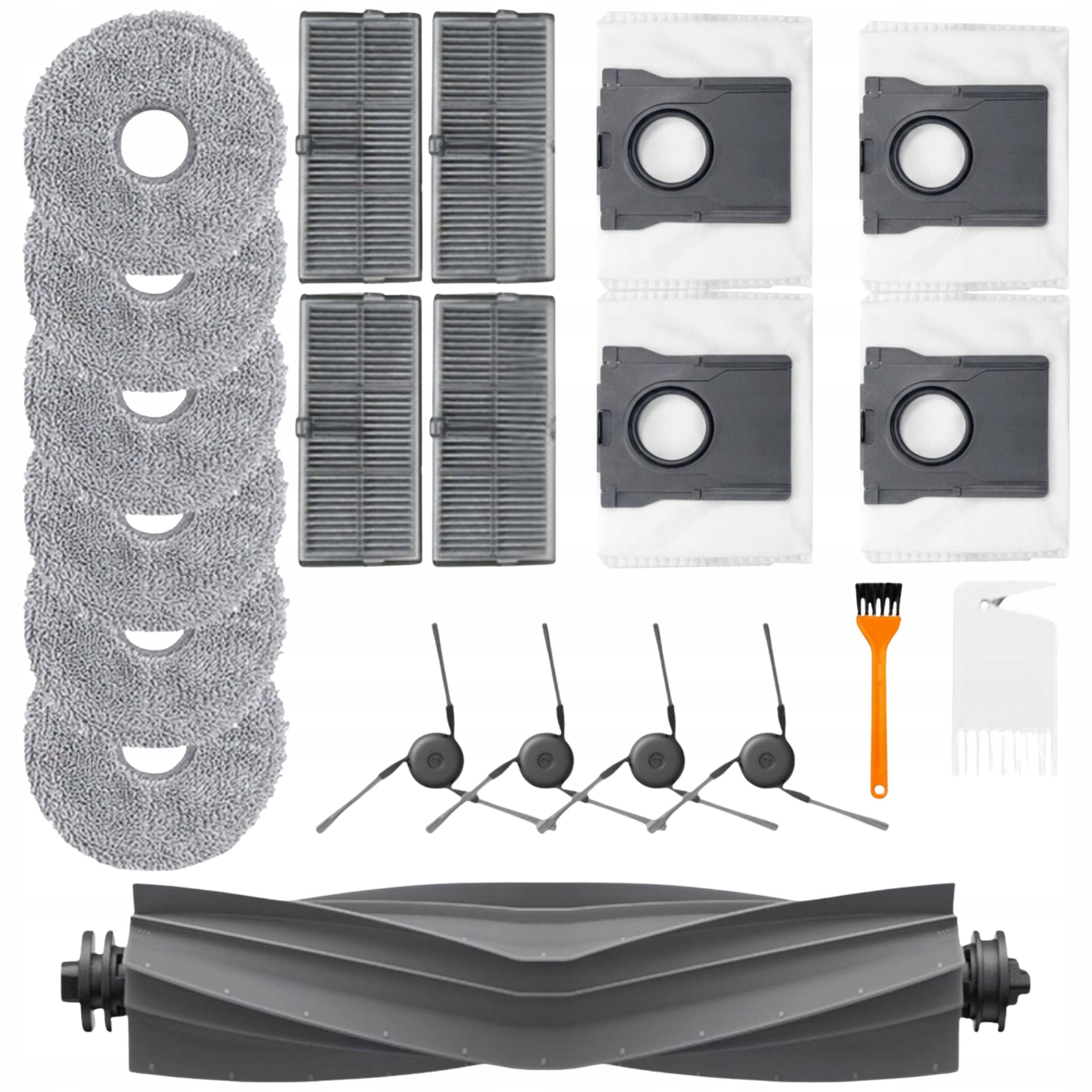 Duży zestaw do Dreame X40 L40 Mova P10 Pro Ultra worki mopy filtry szczotki