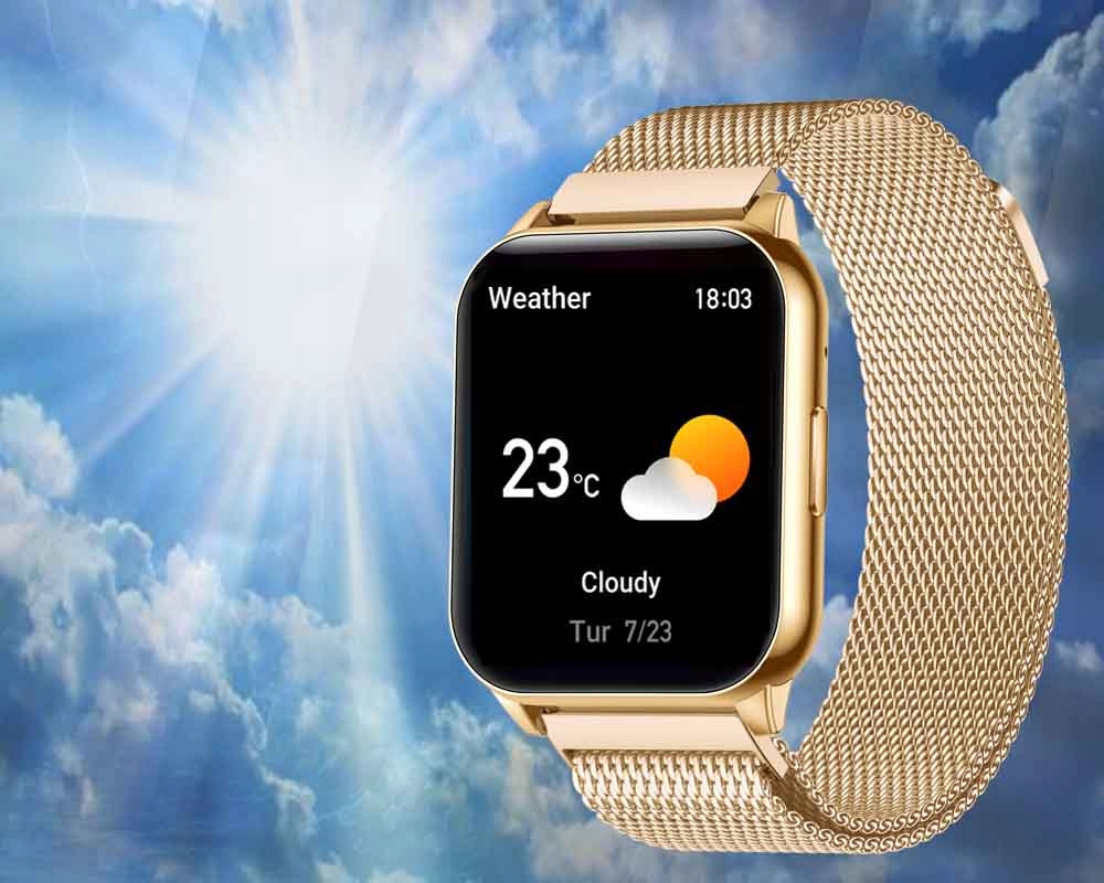 SMARTWATCH ZEGAREK DAMSKI ROZMOWY CIŚNIENIE PULS SPORT ZDROWIE Wysokość koperty 43 mm