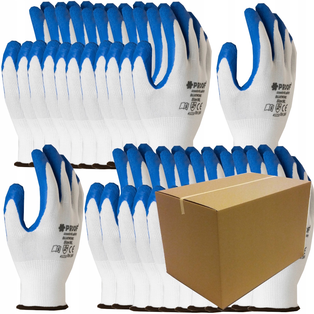 РОБОЧІ РУКАВИЧКИ BLUE LATEX PROOF 9-240PAR