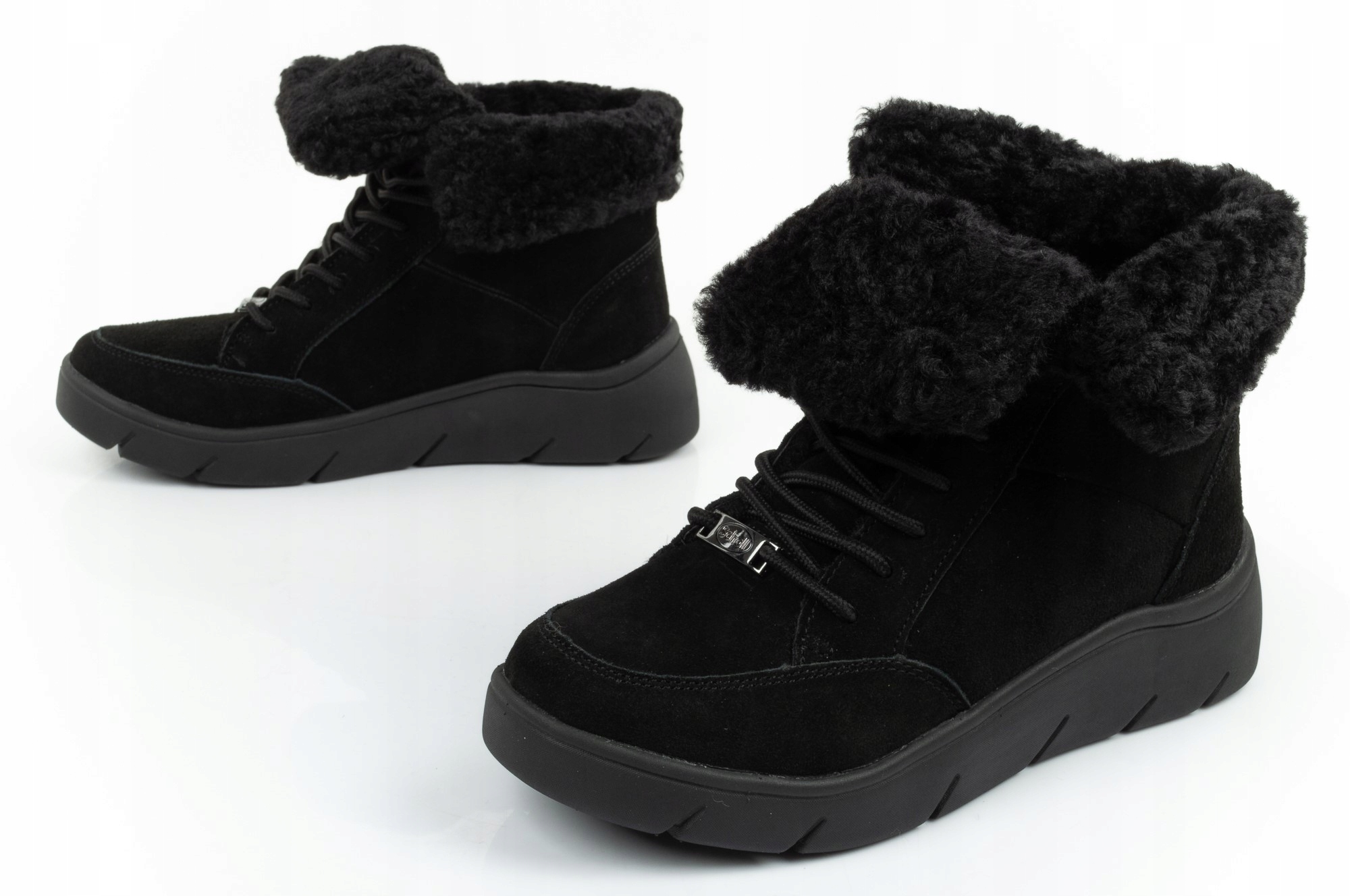 Scholl Černé Zateplené Sportovní Boty S Kůží 39 Cwf