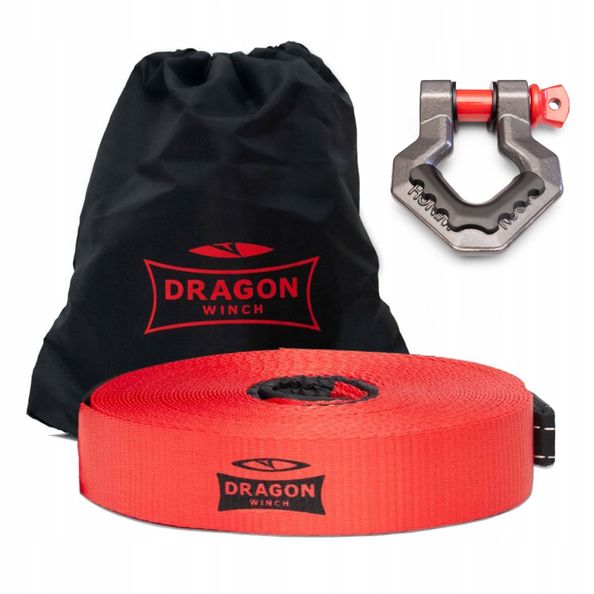 Dragon Winch x1 Szekla 7/8 6T x1 Pas 20M 5T navijáky II Quad Atv Off Road