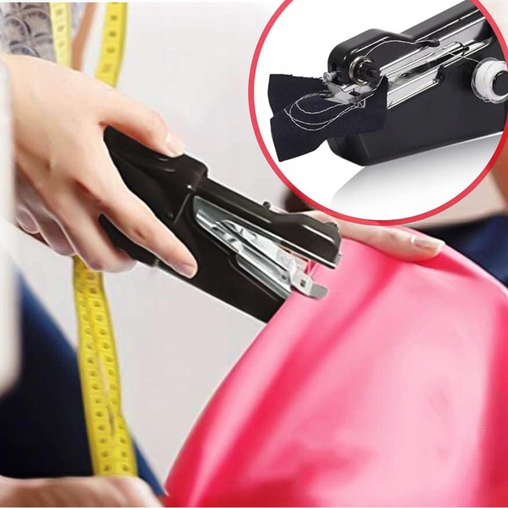 MASZYNA DO SZYCIA RĘCZNA MINI PRZENOŚNA MANUALNA + ZESTAW KRAWIECKI Model mini maszyna do szycia