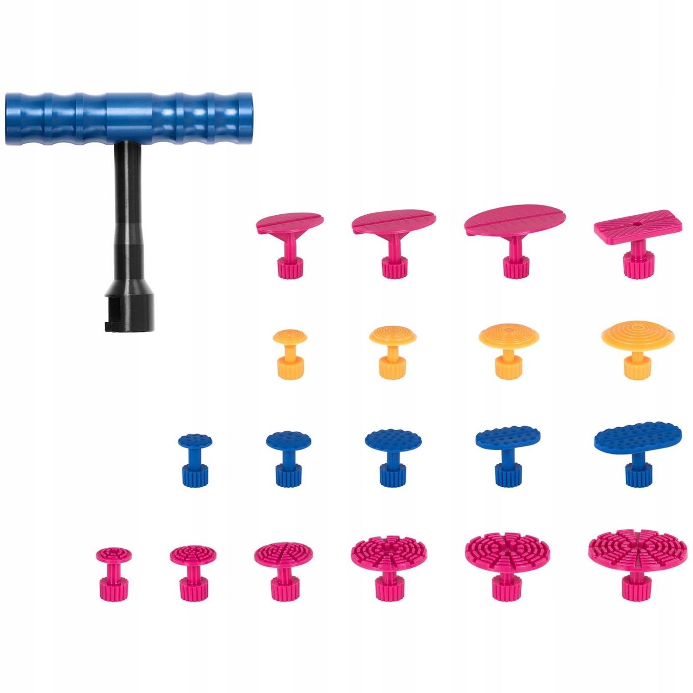 ZESTAW DO USUWANIA WGNIECEŃ KAROSERII 19 ADAPTERÓW Kod producenta 10061539